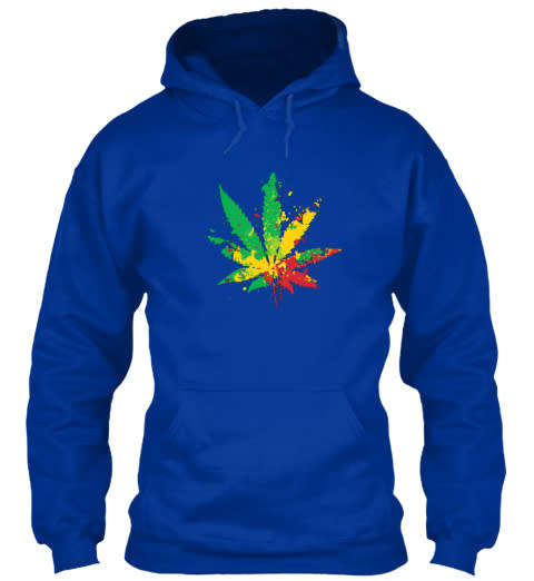 Rasta Veg Leaf Coloured Hoodie