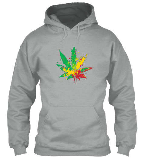 Rasta Veg Leaf Coloured Hoodie