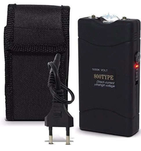 Mini Rechargeable Stun Gun 5000W Pulse Voltage + Free Pepper Spray 110ml