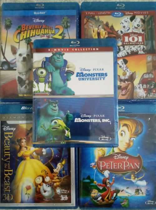 x5 Kids Disney Blu-ray Movies