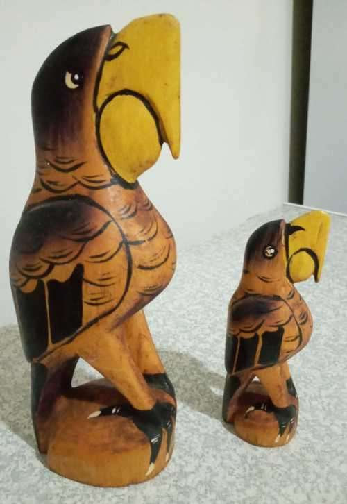 Wooden Parrot Ornaments