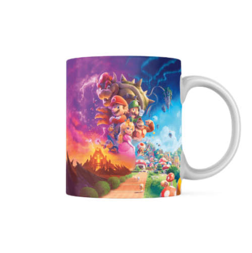 The Super Mario Bros Movie Themed Printed Coffee Cup