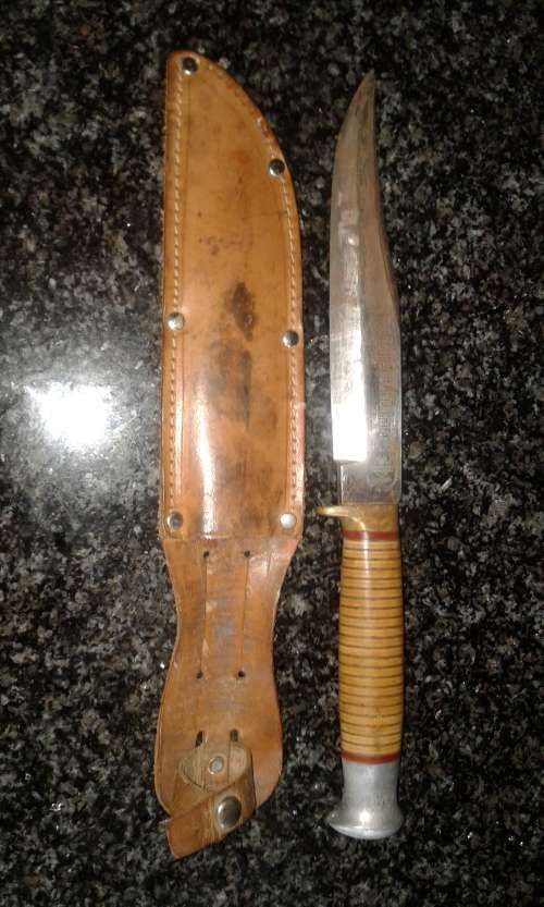 German fixed blade bowie knife made by Rehwappen Germany