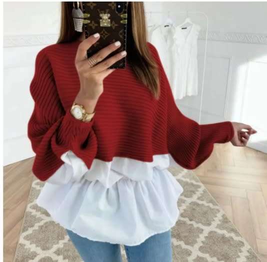 Light weight knit top with cotton bottom cute and fun little top