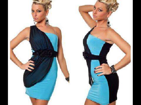 Sexy blue and black dress