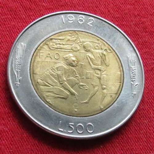 San Marino 500 Lire 1982 bimetal