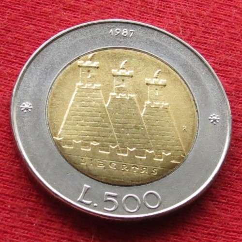 San Marino 500 Lire 1987 bimetal