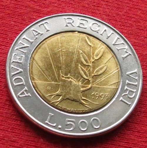 San Marino 500 Lire 1993 bimetal