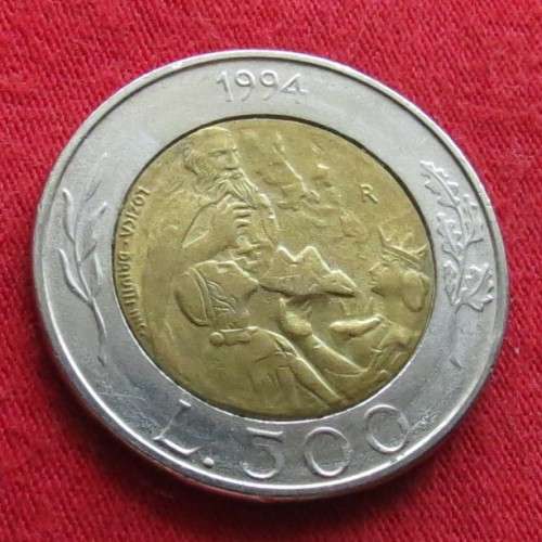 San Marino 500 Lire 1994 bimetal