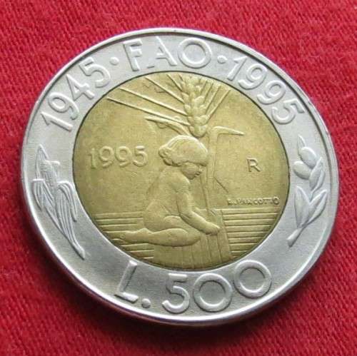 San Marino 500 Lire 1995 bimetal