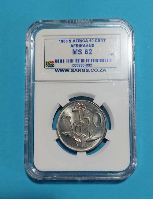 1966 South Africa Afrikaans 50c MS62