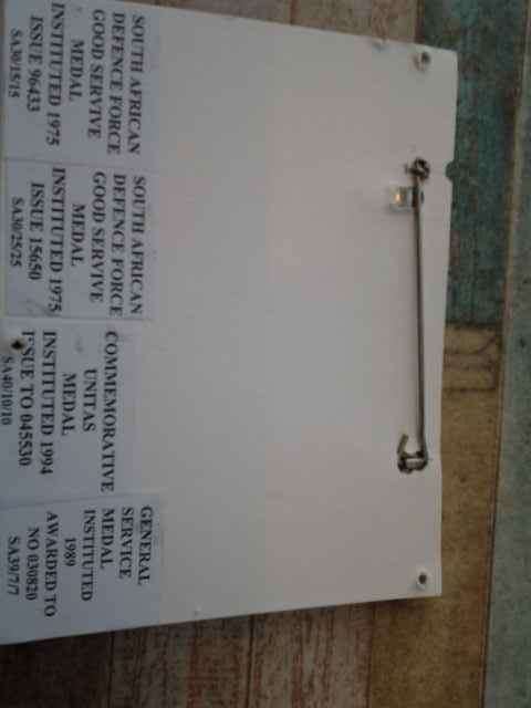 4 x South Africa Army Medals All Numbered Genalral,Unitas,Good Service Good Service Blocked On Suspe