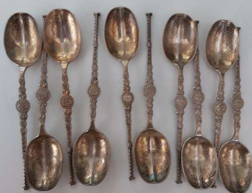 10 x Silver teaspoons 109gram
