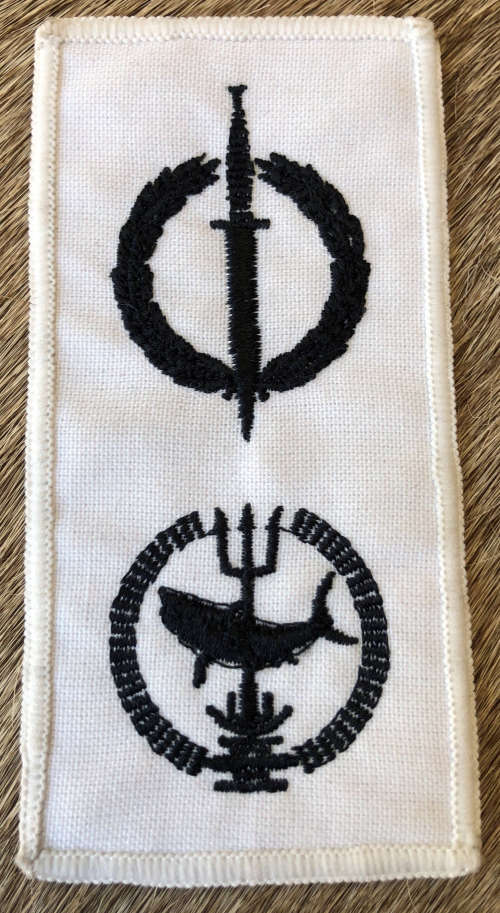 Combined Operator and Combat Diver Qualification Badge (Black on White - Unofficial)