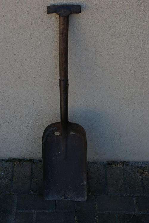 old railway coal spade