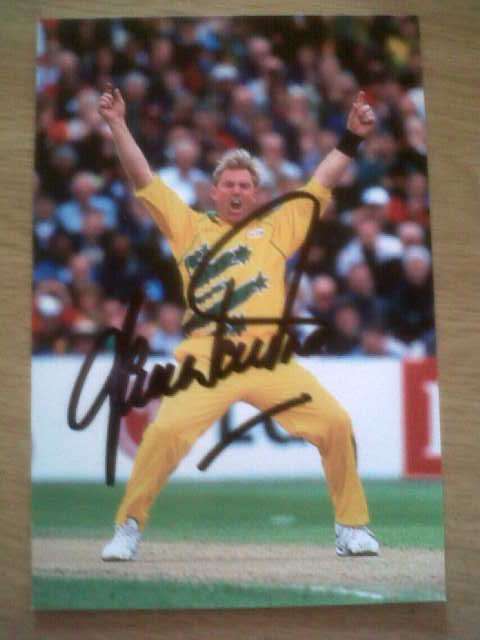 SHANE WARNE (Australia) cricket autograph - original signature