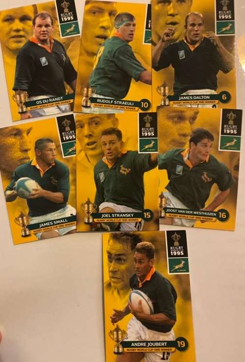 7 x Big Ball Rugby trading cards 1995 world cup