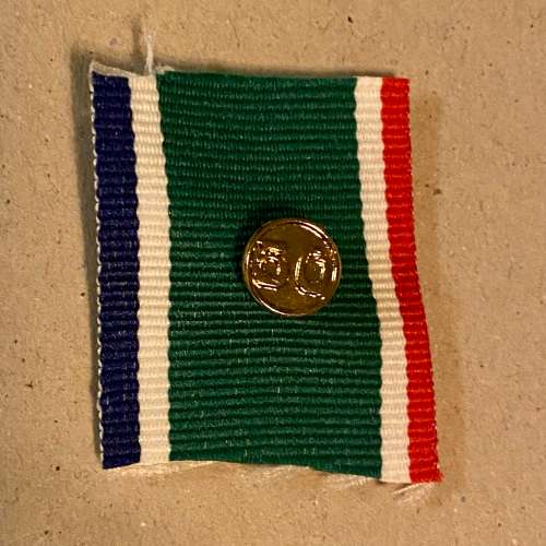 Loyal Service Medal Ribbon w 50 Years Emblem