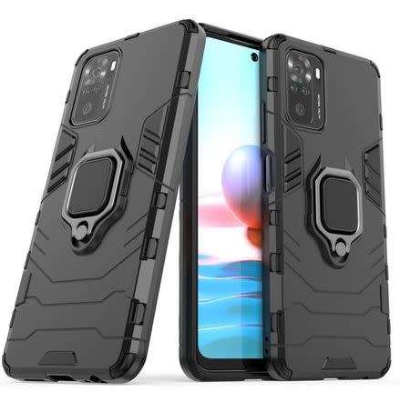 Xiaomi Redmi Note 10 Pro single sim plus Magnetic kickstand shock proof cover and screen protector