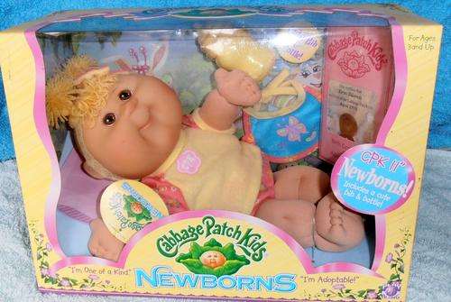 Mint Cabbage Patch Newborn Baby 'Erin Raven'