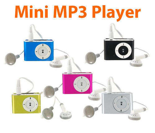 MP3 Player with Mini Clip Metal Case,  Supports up To 8gb Micro SD Card, Many Colours to Choose From