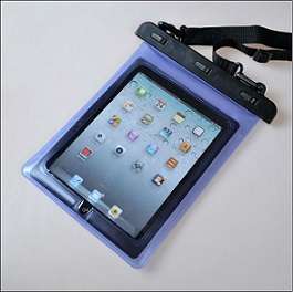 Waterproof Bag for Ipad 2, 3 & 4 with Shoulder Strap & Earphone Aux Port