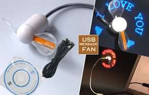 Programmable USB Mini Fan LED Message Fan