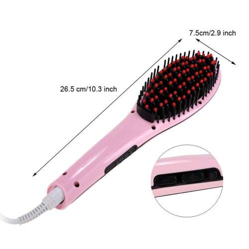 Hair Straightening Brush with Temperature Control