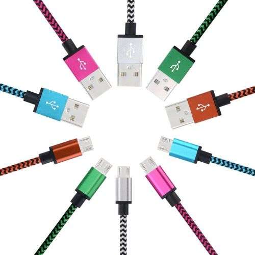 Micro USB Cable Nylon Braided 1M