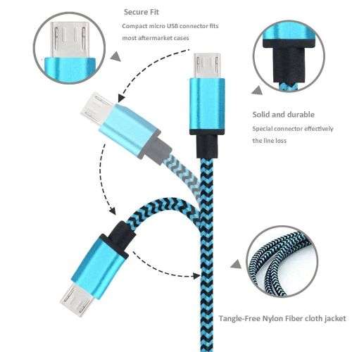 Micro USB Cable Nylon Braided 1M