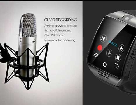 Q18 Smart Watch Bluetooth and Single SIM Phone with Camera