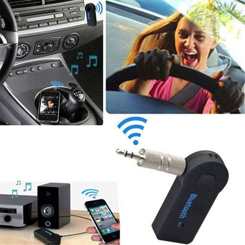 Wireless Bluetooth 3.5mm AUX Audio Stereo Music Home Car Receiver Adapter with Microphone