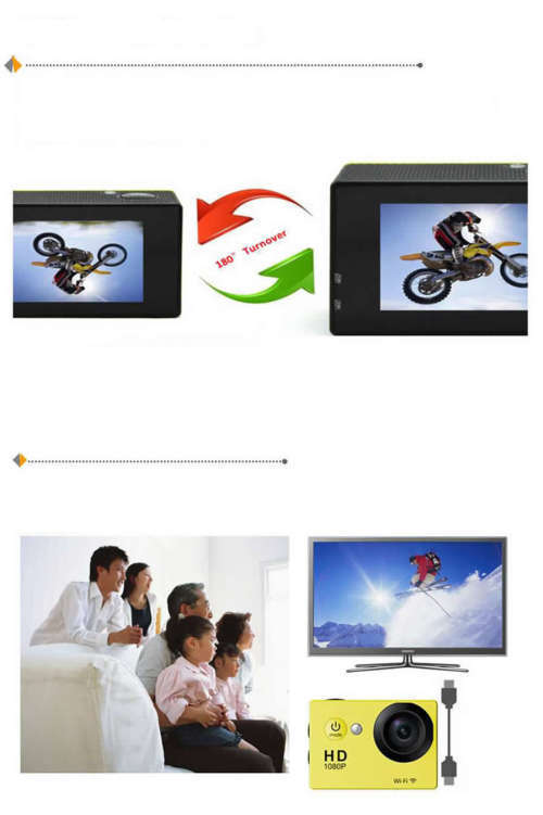 WIFI 2"  Waterproof HD Action Camera with 170° Lens