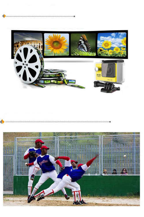 WIFI 2"  Waterproof HD Action Camera with 170° Lens