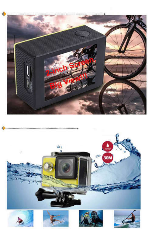 WIFI 2"  Waterproof HD Action Camera with 170° Lens