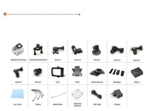 WIFI 2"  Waterproof HD Action Camera with 170° Lens