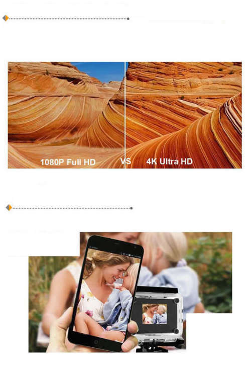 WIFI 2"  Waterproof HD Action Camera with 170° Lens