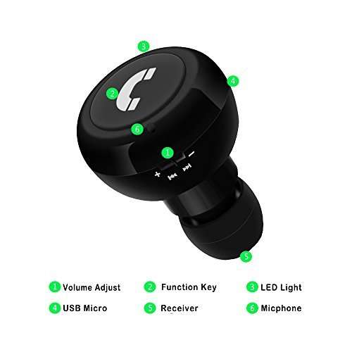 Universal Bluetooth V4.0 In-Ear Stereo Headphone With MIC