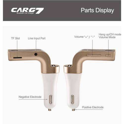 Carg7 Wireless Car Mp3 Player Bluetooth Fm Transmitter Charger