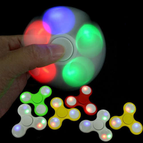 Colourful Hand Spinner Fidget Toy with LED Lights