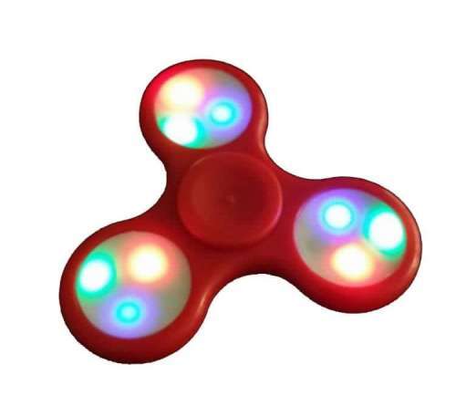 Colourful Hand Spinner Fidget Toy with LED Lights