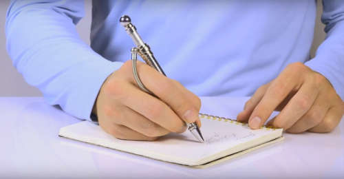 Magnetic Fidget Pen Finger Anti-Stress Relief Tri-spinner Stress Reliever Pen Silver