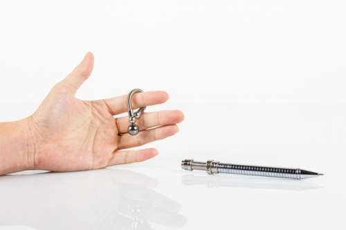 Magnetic Fidget Pen Finger Anti-Stress Relief Tri-spinner Stress Reliever Pen Silver