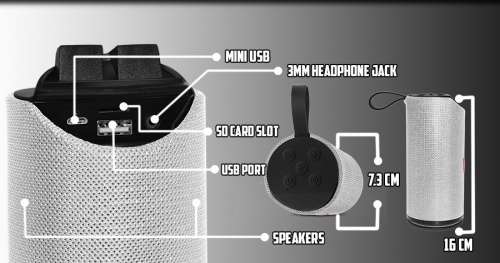 Splash Proof Super Bass Wireless Bluetooth Speaker