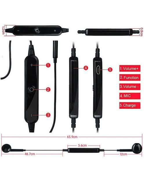 Stereo Bluetooth V4.1 Wireless Earbuds Hands Free Earphones with Microphone