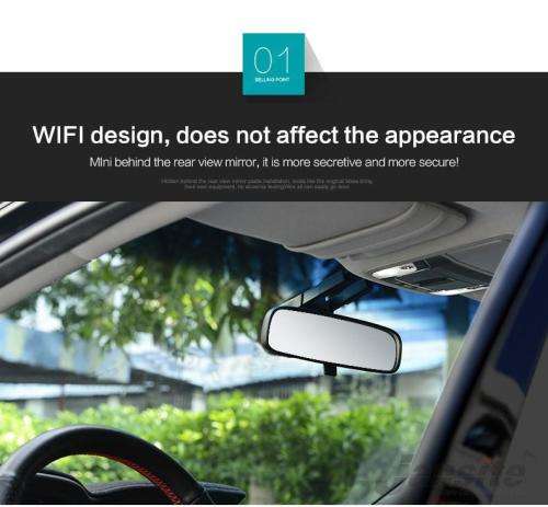 HD Dual Wifi Dash Camera, 2 Cameras Back and Front