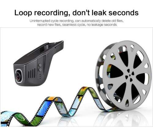 HD Dual Wifi Dash Camera, 2 Cameras Back and Front