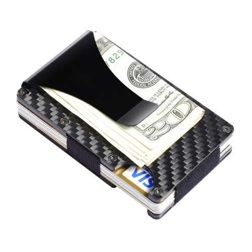 RFID Blocking Carbon Fiber Credit Card Holder With Money Clip