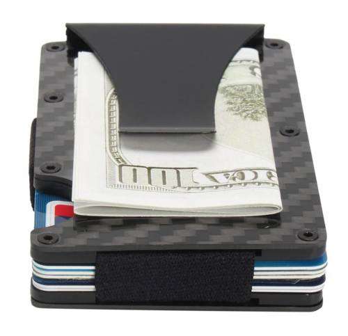 RFID Blocking Carbon Fiber Credit Card Holder With Money Clip
