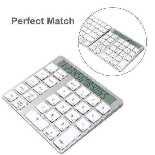 "Local Stock" Bluetooth Numeric Keypad, Aluminum Wireless with Screen Built